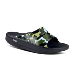 'OOFOS' Women's OOahh Slide Limited Edition - Jungle Camo -OOfos Store 1103BKJUNGCMO shot2 1024x1024@2x