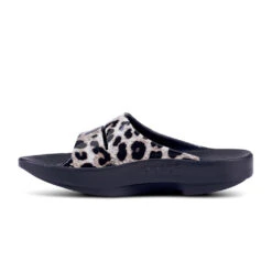 'OOFOS' Women's OOahh Slide Limited Edition - Black / Cheetah -OOfos Store 1103BLKCHEET shot4 1024x1024@2x