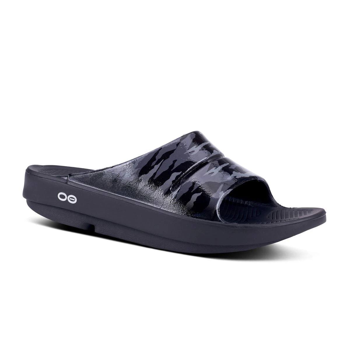 'OOFOS' Women's OOahh Slide Limited Edition - Black / Gray / Camo 2 'OOFOS' Women's OOahh Slide Limited Edition - Black / Gray / Camo - Image 2