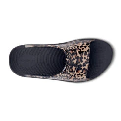 'OOFOS' Women's OOahh Slide Limited Edition - Black / Leopard -OOfos Store 1103BLKLEOPRD 6 1024x1024@2x
