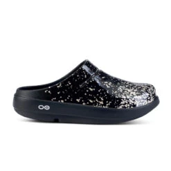 New Release 3 'OOFOS' Women's OOcloog Clog Limited Edition - Black / Champagne Pop