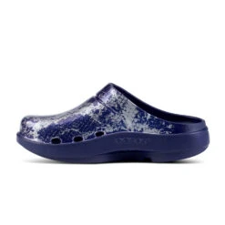 'OOFOS' Women's OOcloog Clog Limited Edition - Navy / Silver Snake -OOfos Store 1203NVYSILSNK shot4 1024x1024@2x