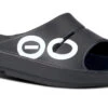 OOfos Women's OOahh Sport Slide Sandal - Black White
