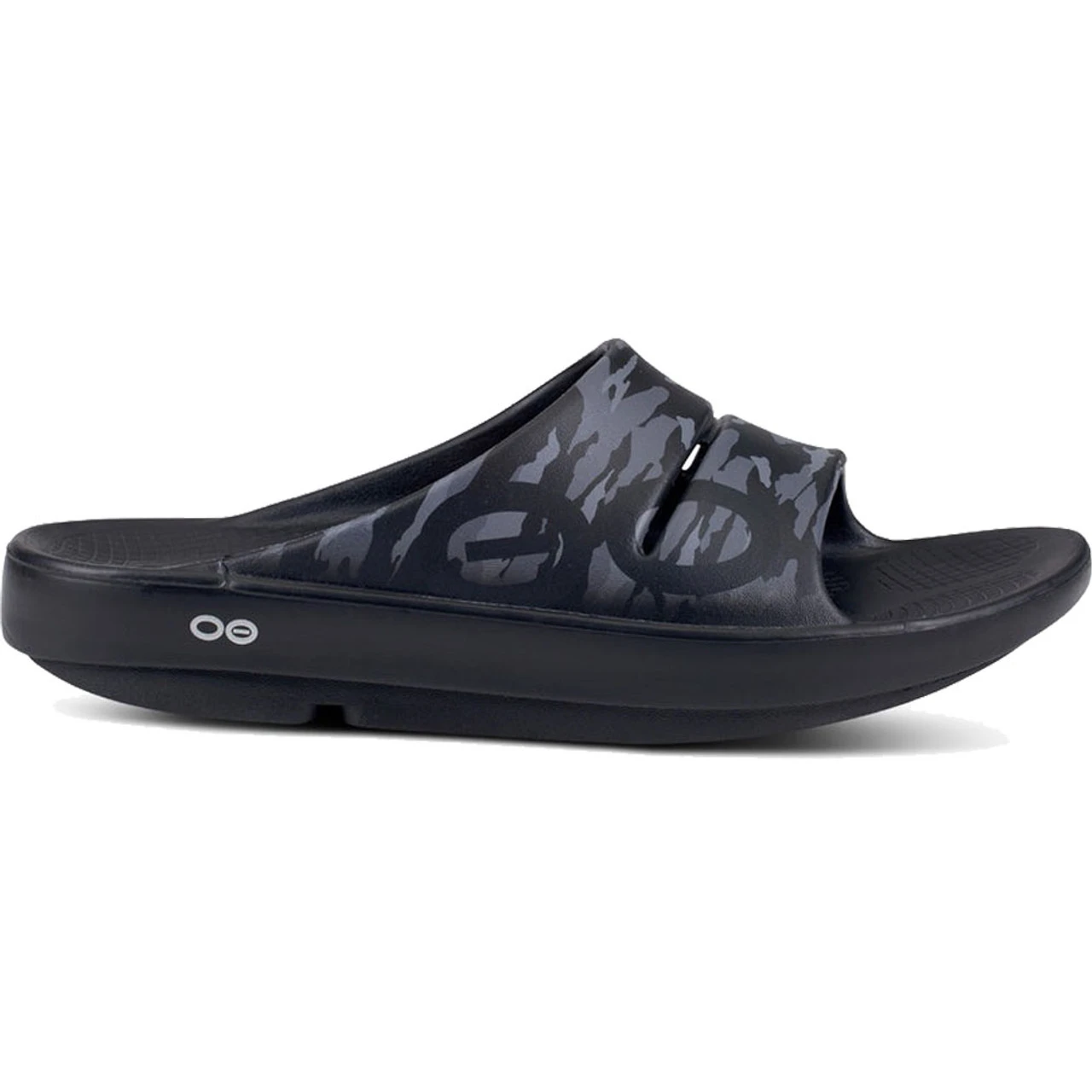 OOFOS OOahh Sport Slide Sandal - Black Camo 2 OOFOS OOahh Sport Slide Sandal - Black Camo - Image 2