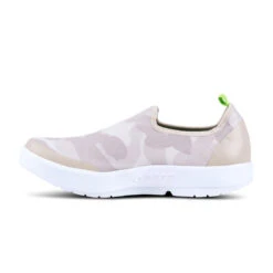 'OOFOS' Women's OOmg EeZee Low Shoe - White / Tan Camo -OOfos Store 5072WHTTANCMO shot4 1024x1024@2x