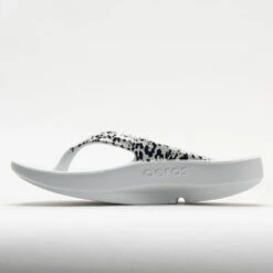 OOFOS OOlala Limited Women's White/Black Leopard -OOfos Store 570571 2