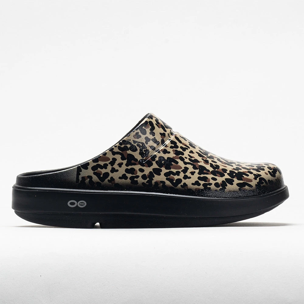 OOFOS OOcloog Limited Women's Black Leopard 1 OOFOS OOcloog Limited Women's Black Leopard