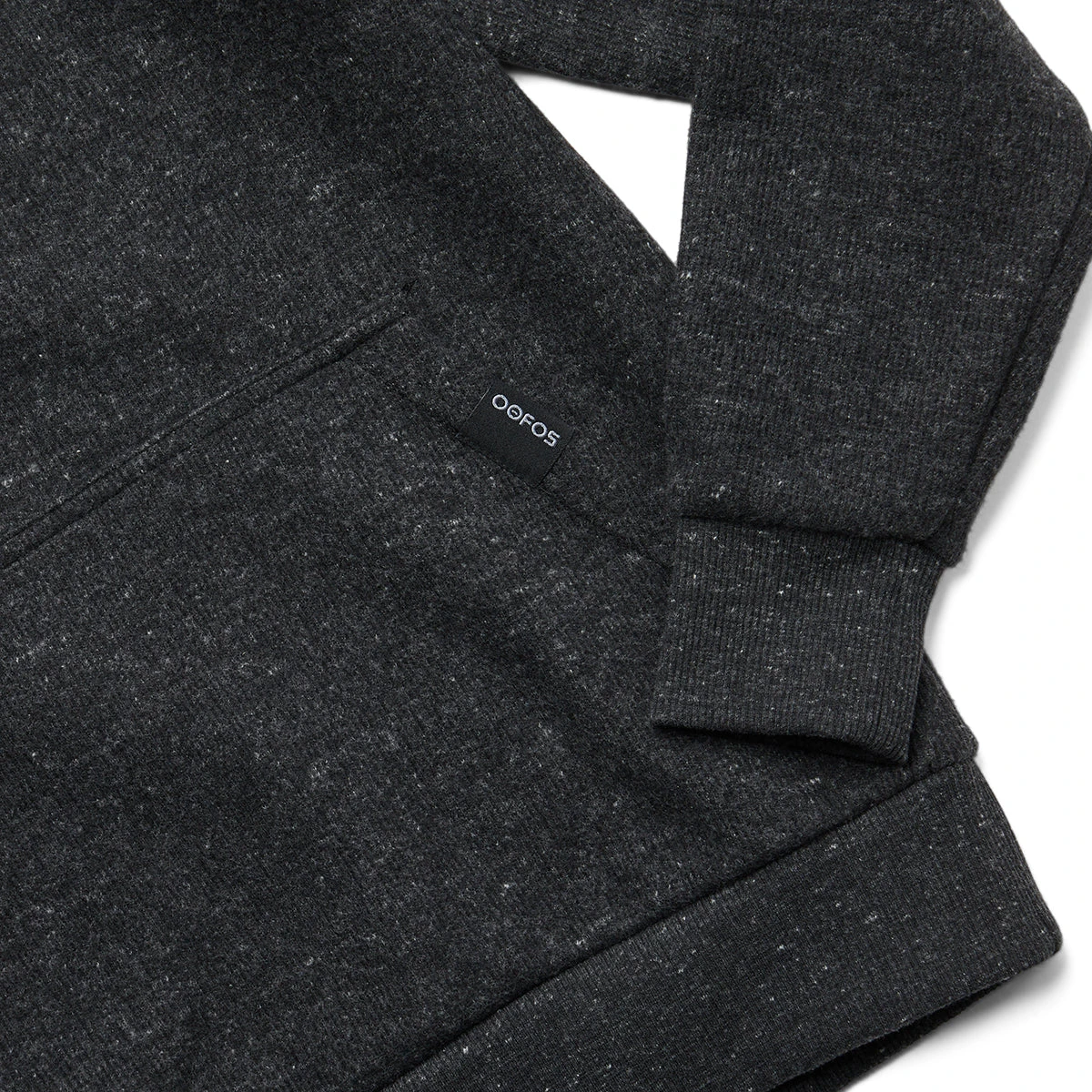 OOfos Women's OOmy Knit Hoodie - Dark Charcoal Gray Heather 6 OOfos Women's OOmy Knit Hoodie - Dark Charcoal Gray Heather - Image 6