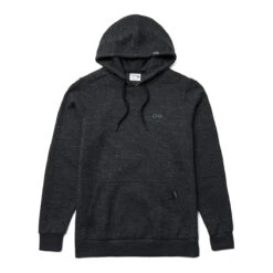 OOfos Men's OOmy Knit Hoodie - Dark Charcoal Gray Heather