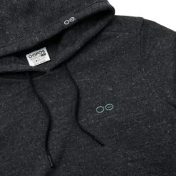 OOfos Men's OOmy Knit Hoodie - Dark Charcoal Gray Heather 10 OOfos Men's OOmy Knit Hoodie - Dark Charcoal Gray Heather -OOfos Store 9300DKGYCHAR Shot03