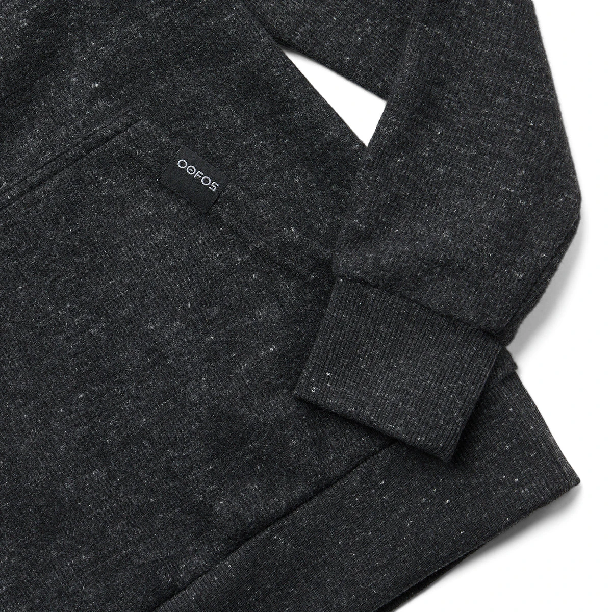 OOfos Men's OOmy Knit Hoodie - Dark Charcoal Gray Heather 6 OOfos Men's OOmy Knit Hoodie - Dark Charcoal Gray Heather - Image 6