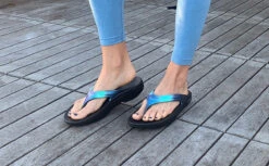 OOfos Women's OOlala Luxe Sandal - Atlantis -OOfos Store Atlantis OOlala