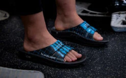 BAUER/OOFOS Women's OOahh Limited Slide Sandal – Bauer Skeleton -OOfos Store BauerSkeleton3