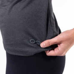 OOfos Women's COOl Down V Neck - Dark Gray Heather 8 OOfos Women's COOl Down V Neck - Dark Gray Heather -OOfos Store DarkVNeck