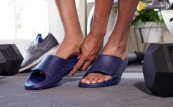 OOfos Men's OOahh Sport Flex Sandal - Navy -OOfos Store Men sSportFlex Navy1