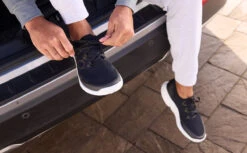 OOfos Men's OOmg Sport LS Low Shoe - White Black -OOfos Store Mens Blk2