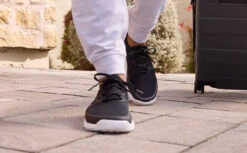 OOfos Men's OOmg Sport LS Low Shoe - White Black -OOfos Store Mens Blk3