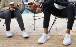 OOfos Men's OOmg Sport LS Low Shoe - White -OOfos Store Mens Wht3