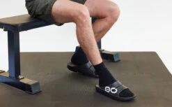 OOfos Men's OOahh Sport Slide Sandal - Black White -OOfos Store MicrosoftTeams image 123