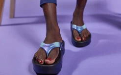 OOfos Women's OOmega OOlala Luxe Sandal - Atlantis -OOfos Store MicrosoftTeams image 50