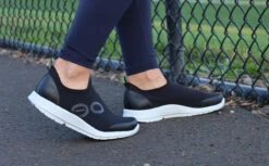OOfos Women's OOmg Sport Low Shoe - White Black -OOfos Store MicrosoftTeams image 7
