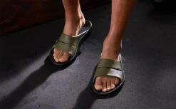 OOfos Men's OOahh Sport Slide Sandal - Tactical Green -OOfos Store MicrosoftTeams image 99