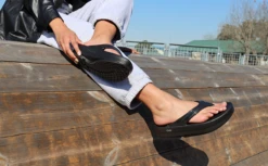 OOfos Women's OOmega OOlala Sandal - Black 12 OOfos Women's OOmega OOlala Sandal - Black -OOfos Store OOmega Black