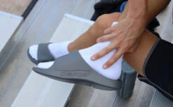 OOfos Men's OOahh Sport Flex Sandal - Slate -OOfos Store SportFlex Slate Mens 1