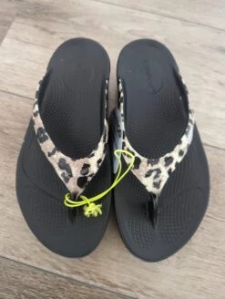 OOFOS | Leopard Patterns Open Toe Rubber Sole Casual Style -OOfos Store org 146