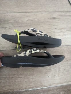 OOFOS | Leopard Patterns Open Toe Rubber Sole Casual Style -OOfos Store org 148