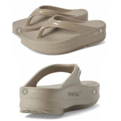OOFOS | Open Toe Platform Casual Style Unisex Plain Sandals -OOfos Store org 263