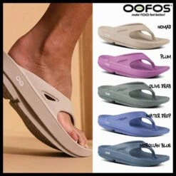 OOFOS | Unisex Street Style Plain Oversized Logo Sandals